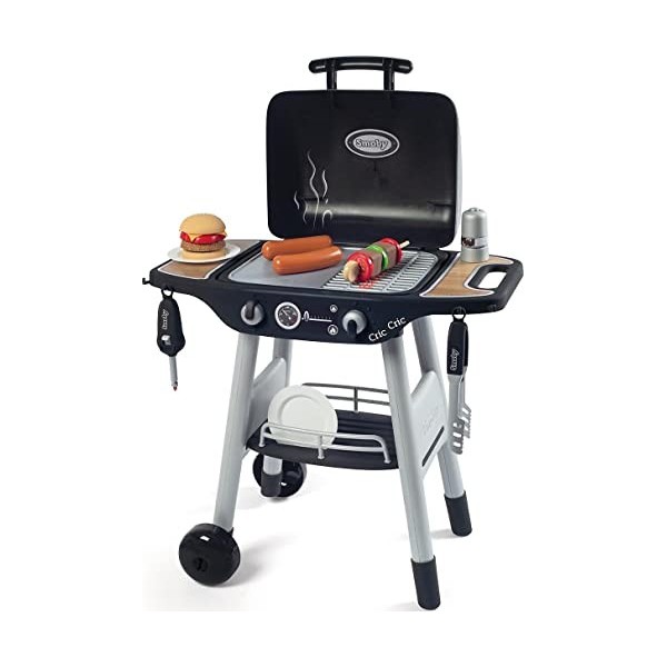 Smoby - Barbecue Grill - 18 Accessoires - Flammes Magiques Rétractables - Jouet dImitation pour Enfant - 312001