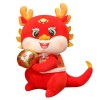 BRULEA Peluche Dragon du Zodiaque | Poupée Mascotte | Adorable Peluche de Dragon du Zodiaque Rouge Porte-Bonheur, Cadeaux da