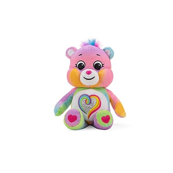 Care Bears Basic Fun 22489 Togetherness Bear, Glitter Bean Plush, 22 cm Collectable Cute Plush Toy, Soft Toys & Cuddly Toys f