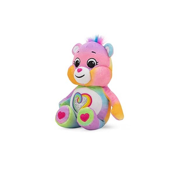 Care Bears Basic Fun 22489 Togetherness Bear, Glitter Bean Plush, 22 cm Collectable Cute Plush Toy, Soft Toys & Cuddly Toys f
