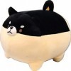 Shiba Inu - Jouet en peluche pour chien Corgi Kawaii - Cadeau pour fille et garçon 40,6 cm, noir 