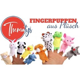thematys Lot de 10 marionnettes à doigts en peluche | poupées animaux | enfants | bébés | jouets | bébés | figurines danimau
