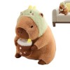 NEECS Peluche Capybara farcie,Kawaii Peluches Capybara Jouet | Couvre-tête Amovible, Adorable Peluche Capybara, Jouet pour Ad