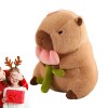 NEECS Peluche Capybara farcie,Kawaii Peluches Capybara Jouet | Couvre-tête Amovible, Adorable Peluche Capybara, Jouet pour Ad