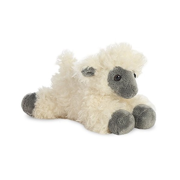 Aurora World Aurora, 31376, Mini Flopsies Mouton de Face, 20 cm, Peluche, Blanc