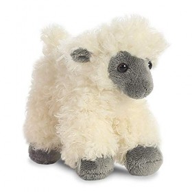 Aurora World Aurora, 31376, Mini Flopsies Mouton de Face, 20 cm, Peluche, Blanc