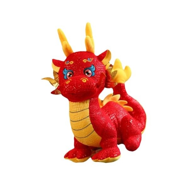 PRETYZOOM Jouet De Dragon en Peluche Oreiller Dragon Chinois Poupée en Peluche Dragon Chinois Animal en Peluche Dragon Penden