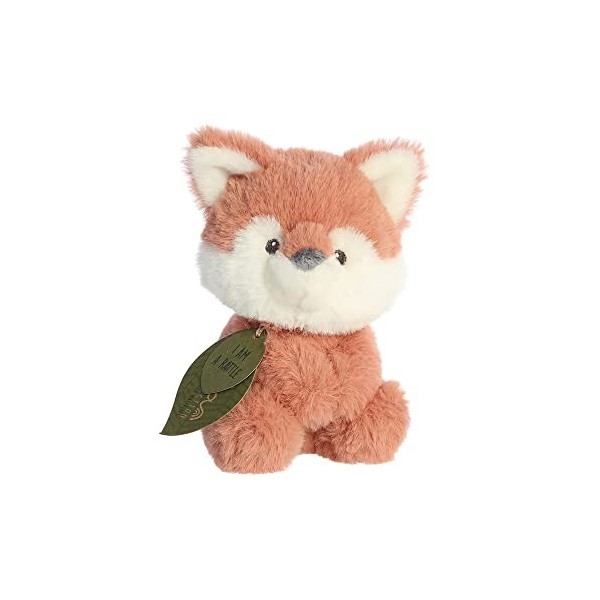 Aurora World- Aurora, 23365, Ebba Baby Eco Francis Renard hochet, 15cm, Peluche éco-Responsable, Brun, Brown