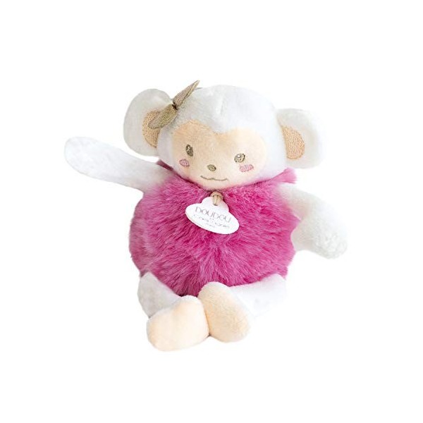 Doudou et Compagnie - Peluche Singe Ouistiti - 15cm - Rose/Marron - Minizoo - DC3523