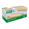 BRIO World - 33335 - Rails Moyens Droits 144 mm - Accessoire pour circuit de train en bois - Jouet pour garçons et filles à p