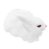 Gadpiparty 1 Pc Decoration Voiture Jouets Décoration Voiture Mini Lapin en Peluche Jouet De Lapin De Simulation Modèle Blanch