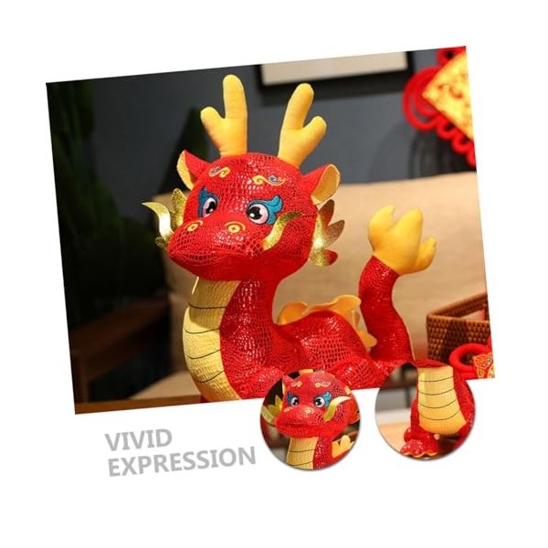 DIKACA Poupée Mascotte De Lannée du Dragon Jouet Dragon Nouvel an Année des Poupées Dragons Cadeaux De Lannée du Dragon 2024