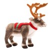 Hujinkan Animal en Peluche De Renne De Noël, Jouets en Peluche De Cerf Câlins, Oreiller Décoratif, Jouets De Renne Doux, Poup