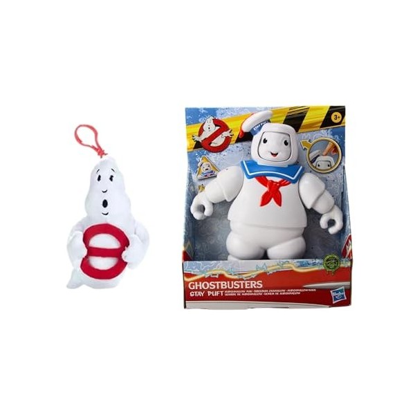 Toptoys2u Bargain Bundles Ghostbusters Stay Puft Marshmallow Man and No Ghost Logo Clip en peluche 17,8 cm