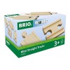 BRIO World - 33335 - Rails Moyens Droits 144 mm - Accessoire pour circuit de train en bois - Jouet pour garçons et filles à p