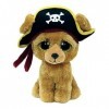 Ty Beanie Boos-Peluche Rowan Le Chien Pirate 15 cm-TY36492, TY36492, Marron, 15cm