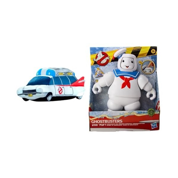 Ghostbusters Stay Puft Marshmallow Man and Ecto-1 Car Peluche douce 22,9 cm 28 cm