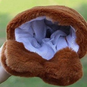 TOYANDONA Marionnettes à Main Ours Marionnettes à Gant Jouets en Peluche Doux Cadeaux pour Enfants Cadeaux Marron,Style aléat