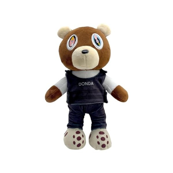 NEFLUM Kanye Bear The Dropout Bear - Poupée en Peluche avec Symbole Anthropomorphique Et Mascotte De Kanye, Peluches Donda Be