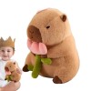 Leiossy Capybara farci | Kawaii Peluches Capybara Jouet,Couvre-tête Amovible Capybara, Oreiller en Peluche pour Adultes, et F