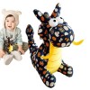 Holdes Peluche Dragon Chanceux, Peluche Dragon du Zodiaque Chinois en Tissu Floral, Peluche Dragon du Zodiaque Chinois, Jouet