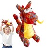 BUKBAG Peluche Dragon du Nouvel an - Jouets en Peluche du Zodiaque Floral | 2024 Animaux en Peluche Dragon du Nouvel an Chino