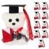 Kichvoe Mini Ours avec Casquette De Graduation Jouets en Peluche 10 Pièces Cadeau De Remise De Diplôme pour Lui Diplômé Anima