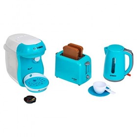 Theo Klein 9519 Bosch Breakfast Set I Kitchen Accessory Set Consisting of Toaster, Coffee Maker and Electric Kettle I Toys fo