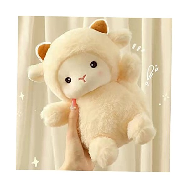 ERINGOGO Jouet en Peluche en Laine Jouet Animal en Peluche Poupée Chambre Mouton Coussin Câlin Peluche Copain Mouton Peluche 