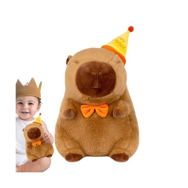 Jouets En Peluche Capybara - Lot De 8 Pièces, 23 Cm, Avec Vêtements - Cadeau Anniversaire, Carnaval, Décoration Chambre