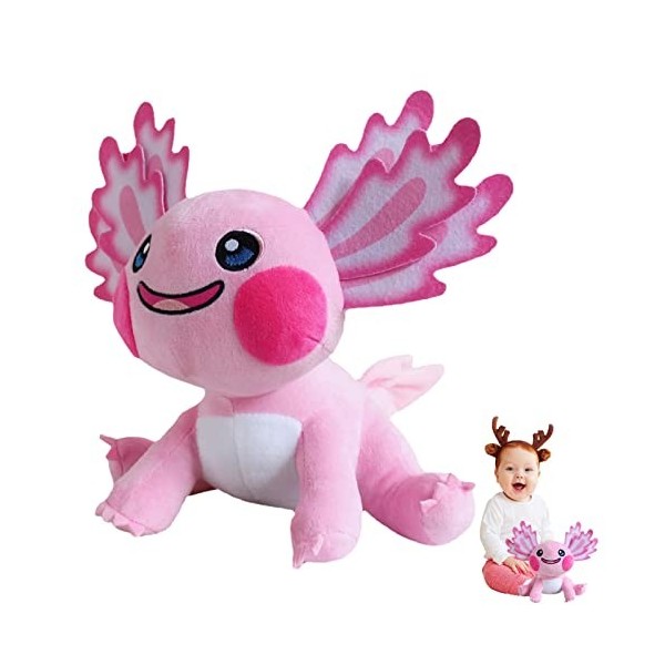 ZEKKLE Peluche Axolotl en Peluche - Poupée doreiller en Peluche Axolotl en Peluche Douce,Squishy Cute Toy Plushy pour garçon