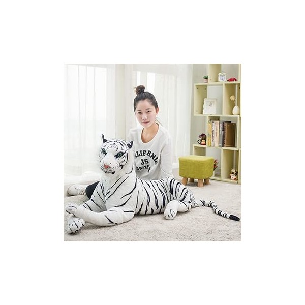 30-120cm Big Leopard Panther Peluche Toys Géant Tigre Blanc Panthère Noir Panthère Douce Peluche Animal Poupée Animal Jouets 