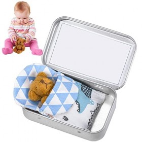 HEPVET Petit Poche,Pocket Bear Tin,Worry Doll pour Anti-Divers Inconforts Tiny Bear Ours en Peluche Personnalisé pour Les Ann