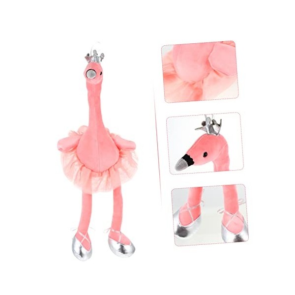 TOYANDONA Flamingo Poupée Peluche Animal Peluche Poupée Flamingo Suspendus Ornement Oiseau Figurine Jouet Valentine Cadeau Pe