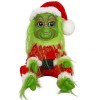 Molinter Christmas Grinch Peluche en latex avec vêtements de Noël rouges pour enfants A 