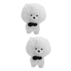 VICASKY Bichon Poupée Chien Coussin Oreiller Câlin Oreiller Chiot Coussin Drôle Oreiller Jouet Peluche Animal pour Enfant Chi