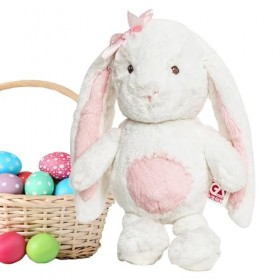 DELESYS Jouet en Peluche Lapin, Animal en Peluche Lapin - Animaux en Peluche Lapin de Pâques,Lapin en Peluche à Longues Oreil