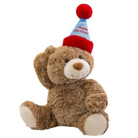 Sayoc Ours en Peluche, Ours en Peluche avec Rose, Jouet Animal en Peluche Doux avec Coton PP, Poupée Ours, Cadeau Décoratif D