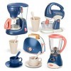 Veluoess Électroménager pour Enfants Kit de Cuisine pour Enfant avec Cafetière, Mixer, Blender, Un Grille-Pain et Autres Acce