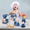 Veluoess Électroménager pour Enfants Kit de Cuisine pour Enfant avec Cafetière, Mixer, Blender, Un Grille-Pain et Autres Acce