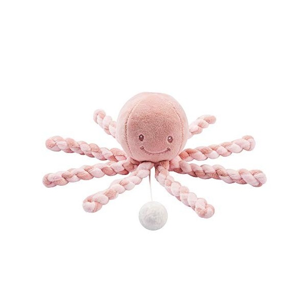 Nattou Peluche Musicale Poulpe, Mélodie "La-Le-Lu", Pour Nouveaux-Nés et Bébés Prématurés, 23 cm, Lapidou, Turquoise/Vert Men