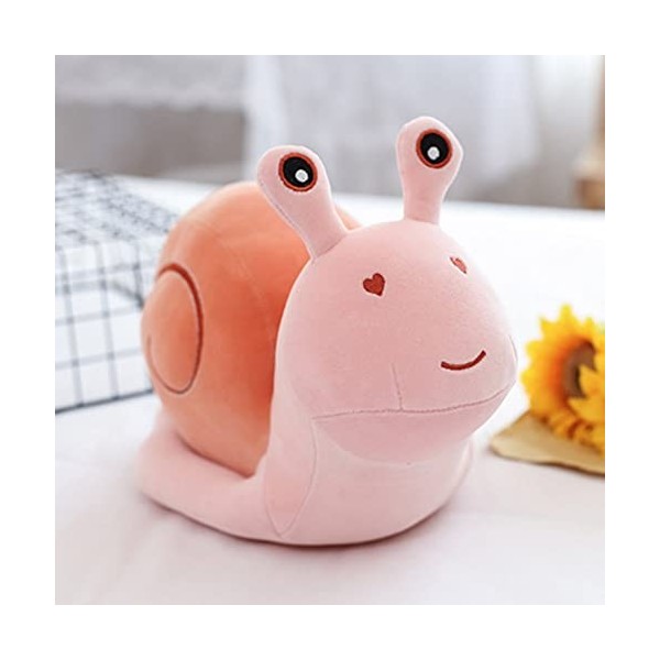 Poupée escargot mignonne en peluche de 35 cm - Cadeau danniversaire pour enfants - Grand oreiller en forme descargot rose 