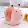 Poupée escargot mignonne en peluche de 35 cm - Cadeau danniversaire pour enfants - Grand oreiller en forme descargot rose 