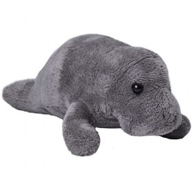 Wild Republic Doudou lamantin junior 13 cm peluche gris