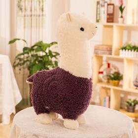 Zinsale Mignon Alpaga Peluche Poupée Peluches Animaux Peluche Mouton Oreiller Violet, 35cm 