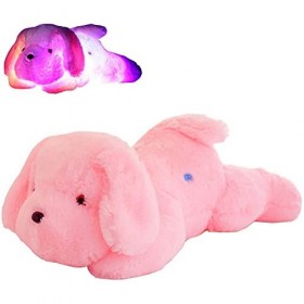 Jouet en Peluche à LED Veilleuse en Peluche pour Chiot Jouet Créatif Et Doux en Forme De Chien,Kawaii Lumineux Coussin Chiots