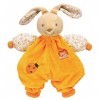 Que du bonheur 156395 Peluche Doudou Lapin Papaye +/-24 CM, Orange