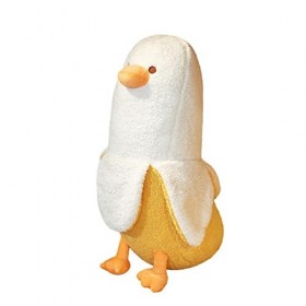 HUAYUN Canard en Peluche 50 Cm Adorable Canard en Peluche en Forme De Banane, Animaux en Peluche Oreiller Doux Et Long pour L