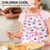 Wisboey Ensemble de Cuisine et de Cuisson pour Enfants de 4 PièCes SéRies Comprenant Un Tablier pour Petites Filles, Un Chape