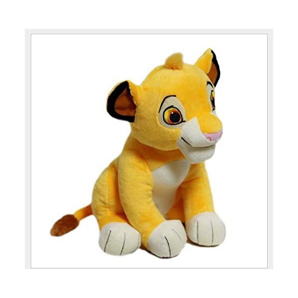 LAARNT 25cm Lion en Peluche Mignon，Jouet de Poupée en Lion Jaune，Oreiller en Peluche，Cadeaux pour Filles garçon Enfants